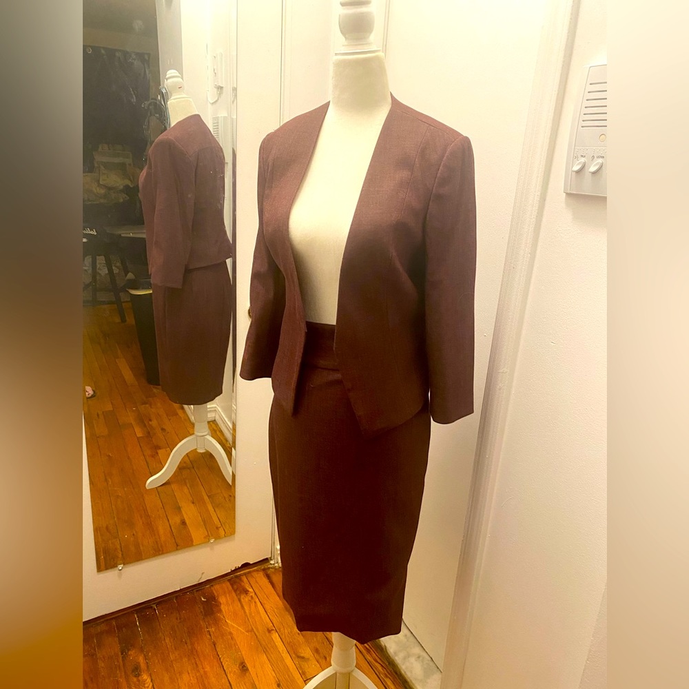 Burgundy Express Skirt Business Suit